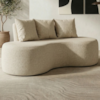 Sofa 2 Lugares Organico Ibiza 160 cm Linho Cru Vazzano
