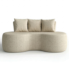 Sofa 2 Lugares Organico Ibiza 160 cm Linho Cru Vazzano