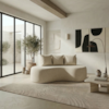 Sofa 2 Lugares Organico Ibiza 160 cm Linho Cru Vazzano