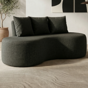 Sofa 2 Lugares Organico Ibiza 160 cm Linho Grafite Vazzano