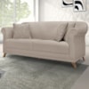 Sofa 2 Lugares Retro Polo 160cm Com Almofada Linho Areia Ezz