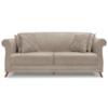 Sofa 2 Lugares Retro Polo 160cm Com Almofada Linho Areia Ezz