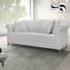 Sofa 2 Lugares Retro Polo 160cm Com Almofada Linho Grigio Ezz