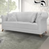 Sofa 2 Lugares Retro Polo 160cm Com Almofada Linho Grigio Ezz