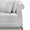 Sofa 2 Lugares Retro Polo 160cm Com Almofada Linho Grigio Ezz