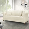 Sofa 2 Lugares Retro Polo 160cm Com Almofada Linho Natural Ezz