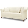 Sofa 2 Lugares Retro Polo 160cm Com Almofada Linho Perola Ezz