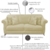 Sofa 2 Lugares Retro Polo 160cm Com Almofada Suede 1104 Ezz