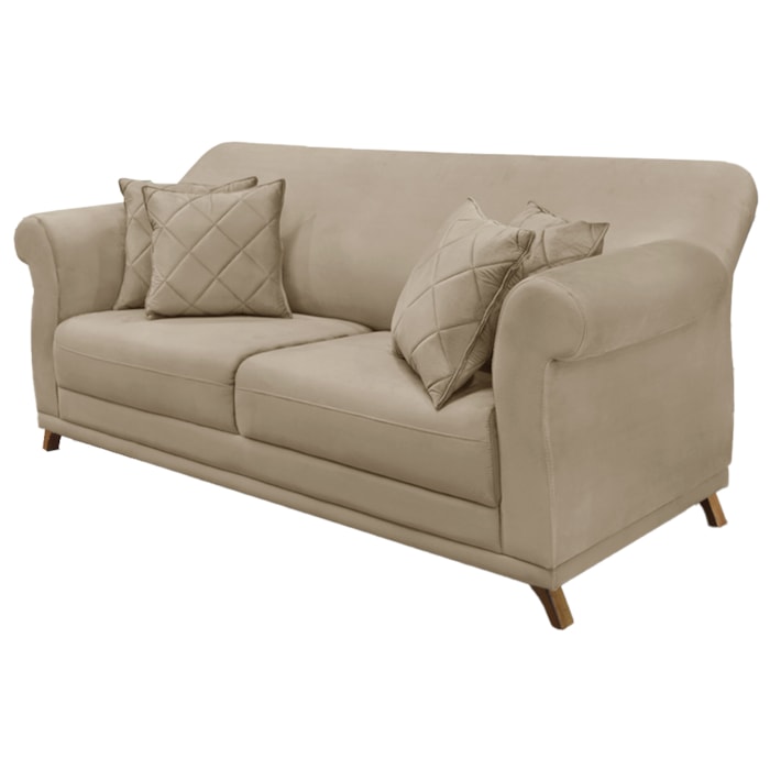 Sofa 2 Lugares Retro Polo 160cm Com Almofada Suede 1101 Ezz