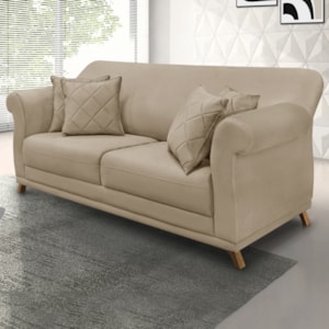 Sofa 2 Lugares Retro Polo 160cm Com Almofada Suede 1101 Ezz