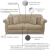 Sofa 2 Lugares Retro Polo 160cm Com Almofada Suede 1101 Ezz