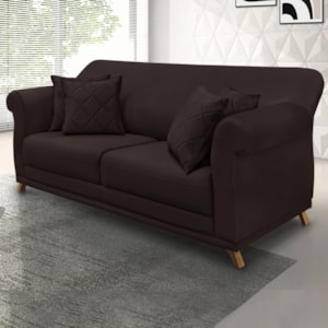 Sofa 2 Lugares Retro Polo 160cm Com Almofada Suede 1102 Ezz