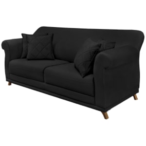 Sofa 2 Lugares Retro Polo 160cm Com Almofada Suede 1105 Ezz