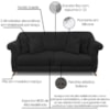Sofa 2 Lugares Retro Polo 160cm Com Almofada Suede 1105 Ezz