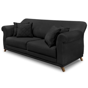 Sofa 2 Lugares Retro Polo 160cm Com Almofada Veludo 2237 Ezz