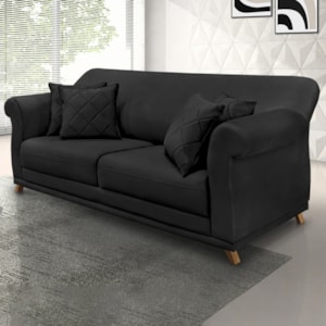 Sofa 2 Lugares Retro Polo 160cm Com Almofada Veludo 2237 Ezz