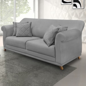 Sofa 2 Lugares Retro Polo 160cm Com Almofada Veludo 2938 Ezz