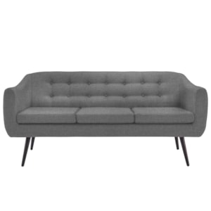 Sofa 3 Lug Pes Tabaco 175 cm 7019 Linho Cinza Dmobiliario Sofa 3 Lug Pes Tabaco 175 cm 7019 Linho Cinza Dmobiliario