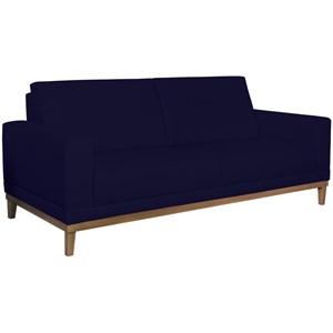 Sofa 3 Lugares 180 cm Crons Suede Azul Vazzano