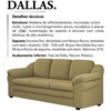 Sofa 3 Lugares 207 cm Dallas Linho TCE 1025 Moll