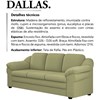 Sofa 3 Lugares 207 cm Dallas Linho TCE 1027 Moll
