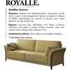Sofa 3 Lugares 222 cm Royalle Linho TCE 1025 Moll