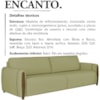 Sofa 3 Lugares 223 cm Encanto Linho TCE 1027 Moll