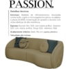 Sofa 3 Lugares 240 cm Passion Linho TCE 1025 Moll