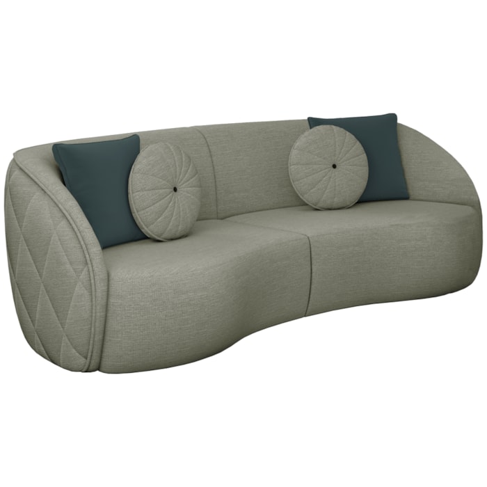 Sofa 3 Lugares 240 cm Passion Linho TCE 1026 Moll