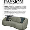 Sofa 3 Lugares 240 cm Passion Linho TCE 1026 Moll