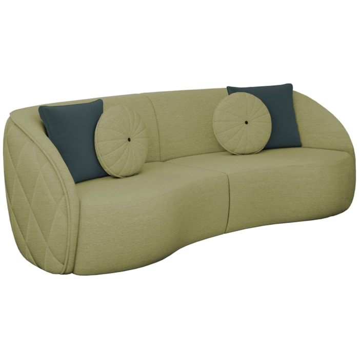 Sofa 3 Lugares 240 cm Passion Linho TCE 1027 Moll