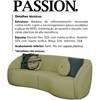 Sofa 3 Lugares 240 cm Passion Linho TCE 1027 Moll