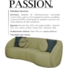 Sofa 3 Lugares 240 cm Passion Linho TCE 1027 Moll