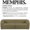 Sofa 3 Lugares 252 cm Memphis Veludo SL 945 Moll