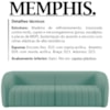 Sofa 3 Lugares 252 cm Memphis Veludo SL 946 Moll