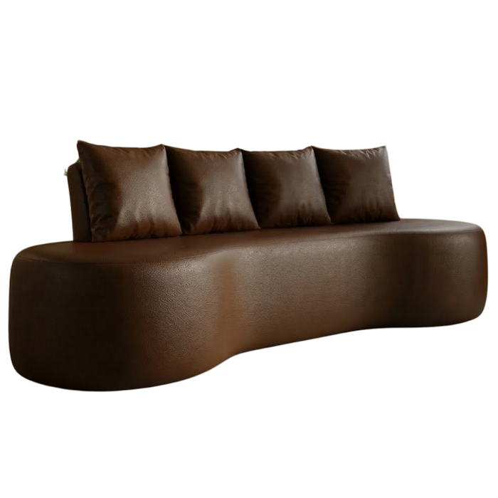 Sofa 3 Lugares Organico 210 cm Ibiza Corino Malbec Vazzano