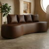 Sofa 3 Lugares Organico 210 cm Ibiza Corino Malbec Vazzano