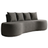 Sofa 3 Lugares Organico Ibiza 210 cm Boucle Carbon Vazzano