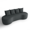 Sofa 3 Lugares Organico Ibiza 210 cm Boucle Carbon Vazzano