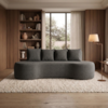 Sofa 3 Lugares Organico Ibiza 210 cm Boucle Carbon Vazzano