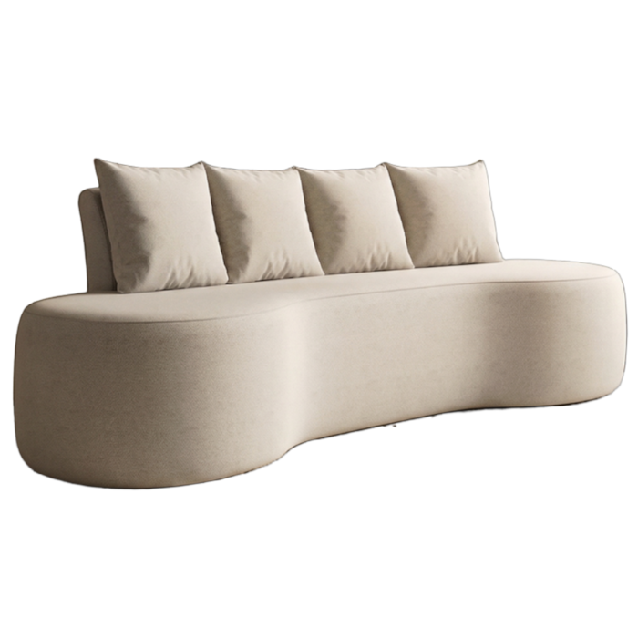 Sofa 3 Lugares Organico Ibiza 210 cm Boucle Cru Vazzano