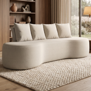 Sofa 3 Lugares Organico Ibiza 210 cm Boucle Cru Vazzano