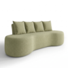 Sofa 3 Lugares Organico Ibiza 210 cm Boucle Green Vazzano
