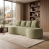 Sofa 3 Lugares Organico Ibiza 210 cm Boucle Green Vazzano
