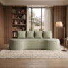 Sofa 3 Lugares Organico Ibiza 210 cm Boucle Green Vazzano
