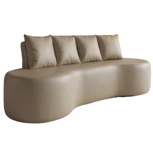 Sofa 3 Lugares Organico Ibiza 210 cm Corino Cobalto Vazzano