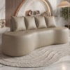 Sofa 3 Lugares Organico Ibiza 210 cm Corino Cobalto Vazzano