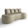 Sofa 3 Lugares Organico Ibiza 210 cm Corino Cobalto Vazzano