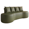Sofa 3 Lugares Organico Ibiza 210 cm Corino Verde Selva Vazzano