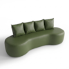 Sofa 3 Lugares Organico Ibiza 210 cm Corino Verde Selva Vazzano